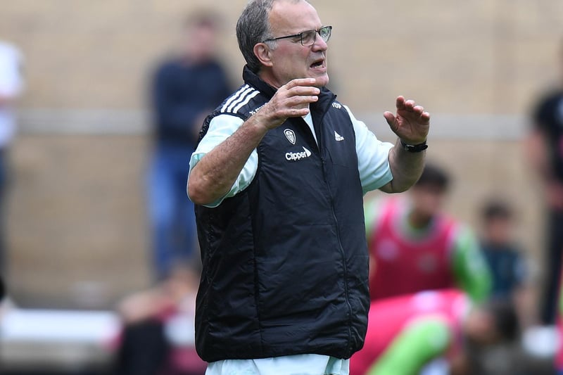 Leeds United Head Coach Marcelo Bielsa during the Pre-Season Friendly match between Leeds United and Real Betis at Loughborough University on July 31, 2021 in Loughborough, England.