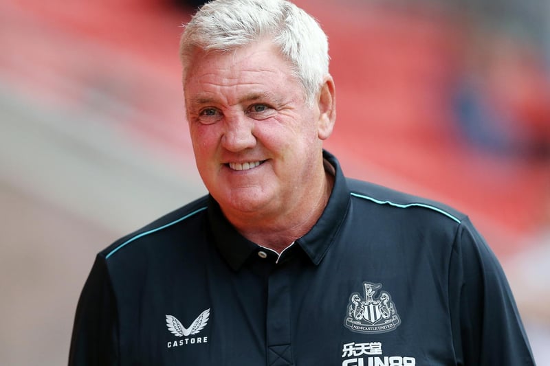 Steve Bruce, Manager of Newcastle United reacts prior to the Pre-Season Friendly match between Doncaster Rovers and Newcastle United at at Keepmoat Stadium on July 23, 2021 in Doncaster, England.