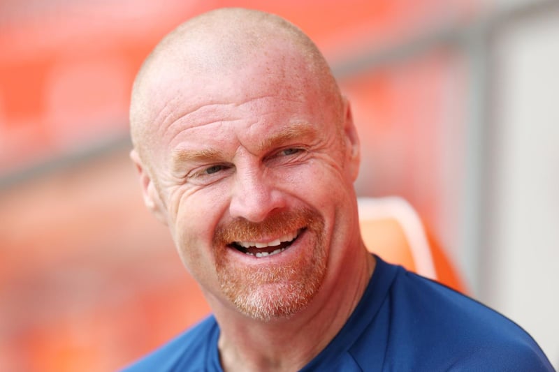 Sean Dyche, Manager of Burnley reacts prior to the Pre-Season Friendly match between Blackpool and Burnley at Bloomfield Road on July 27, 2021 in Blackpool, England.