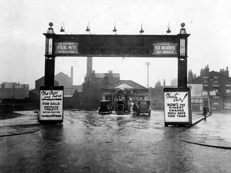 Appleyard Petrol Station and Garage on North Street in Sheepscar in February 1928.