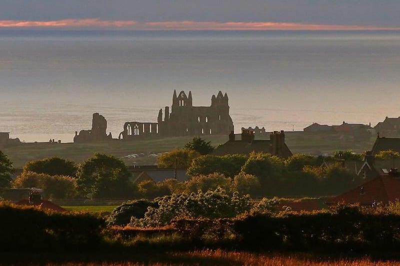 A gorgeous silhouette of Whitby Abbey.