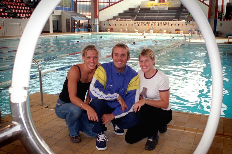 The International Pool was named as one of six new centres for professional swimmers. Pictured, left to right, Leeds City Swimming Club members Linda Hindmarsh Ian Wilson and Charlotte Niblett.