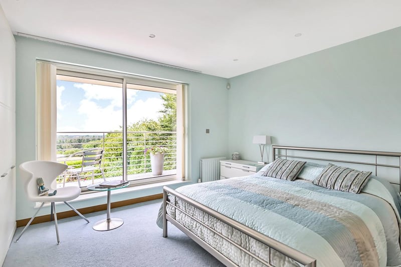 Two of the three further bedrooms have en suite bathrooms, with the second bedroom also enjoying the benefits of a balcony.