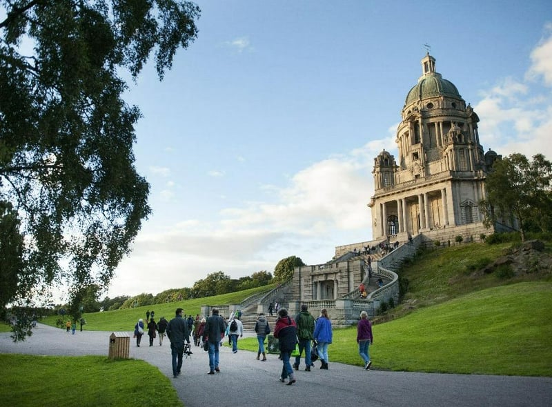 Williamson Park - home to the iconic Ashton Memorial and 54 acres of beautiful parkland with enchanting woodland walks, play areas and breathtaking views to the Fylde Coast, Morecambe Bay and the Lake District fells and mountains.