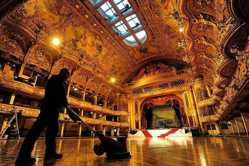 Ornately decorated dance hall and theater is known for its Mighty Wurlitzer organ, which is played for dancing, concerts and special events during certain times of the year.