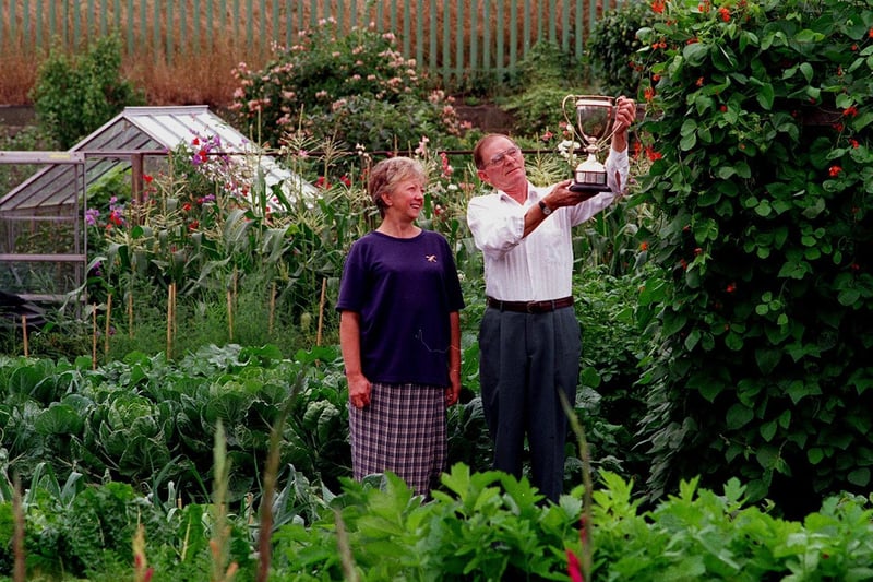 Green fingered Walter Hutchinson and wife Margaret from Rothwell were celebrating after being judged as having the best allotment in Leeds.