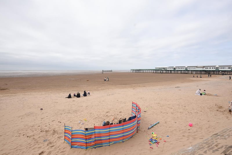 Walked all along the beach from St Annes Pier to Squires Gate in Blackpool. 
The foreshore is home to diverse geographical features including sand dunes, wide flat beaches and a nature reserve.