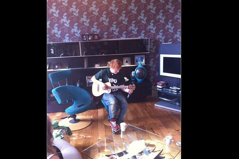 Brothers Harry, Will and Tim Shaw responded - and got a private gig in their front room, Sheeran’s second in Preston that day