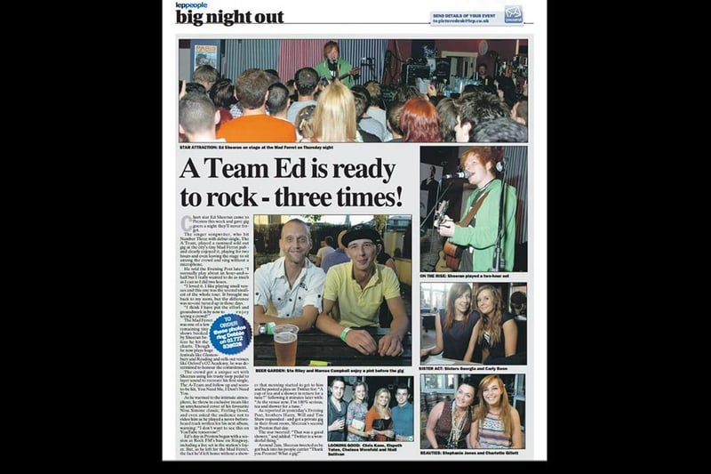 And how we reported the gig the day after
