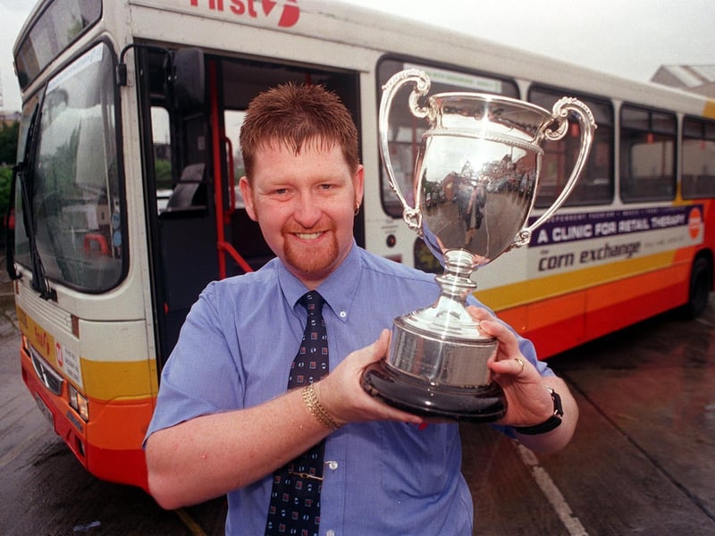 This is Gordon Fitzgerald was crowned Britain's Best Bus Driver in September 1999. He was based out of First's Kirkstall Road depot.