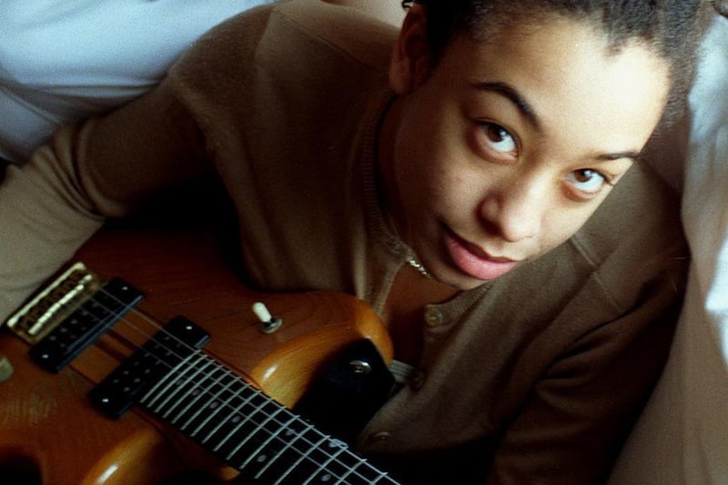 Does this singer-songwriter look familiar? It is Leeds songbird Corinne Bailey Rae pictured in March 1999. She was a member of all-girl group Helen with Joanne Wilson and Jennifer Pugh.