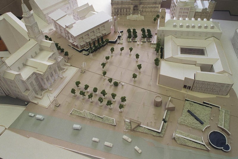 A model of the proposed Millennium Square unveiled in October 1999.