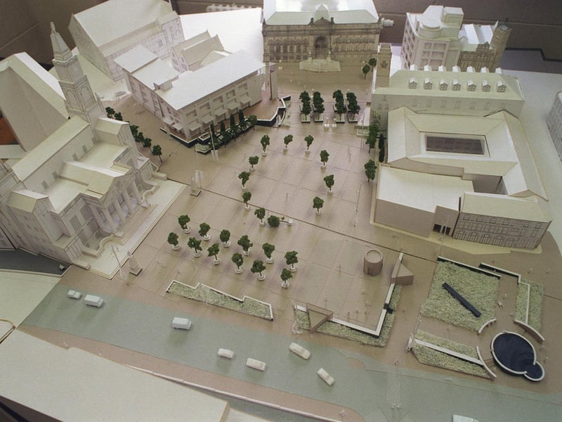 A model of the proposed Millennium Square unveiled in October 1999.