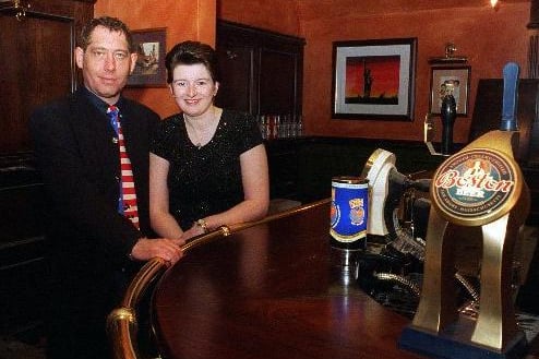 New York Bar on Lower York Street, Wakefield. Licencees Kenny Gelder and Angela Warren are pictured in 1997