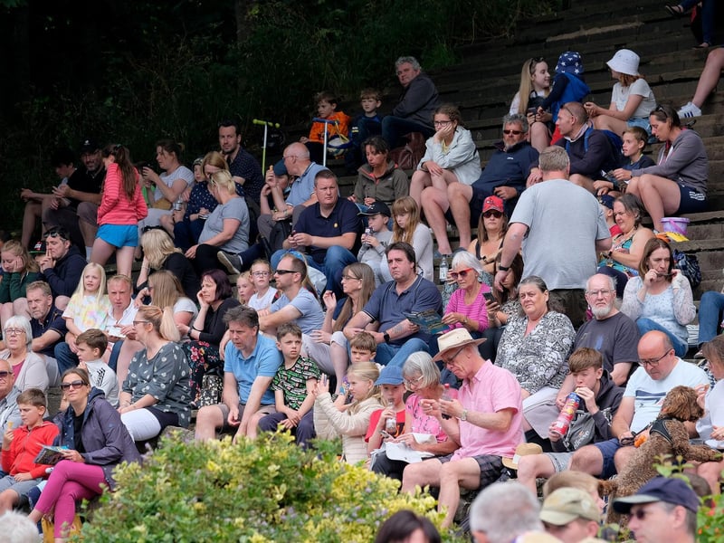 Crowds gather to enjoy the show.