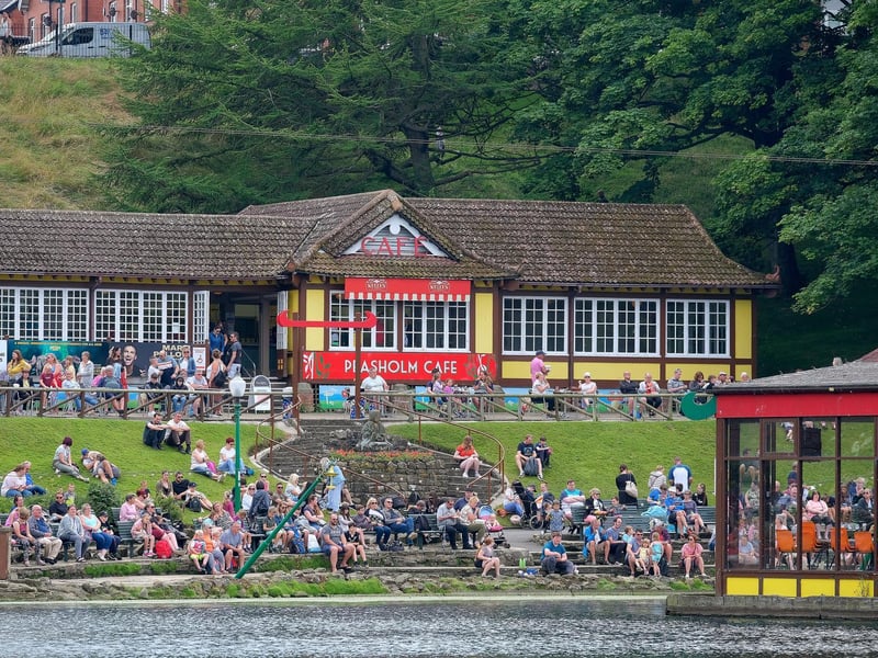 Spectators gather to enjoy the show.