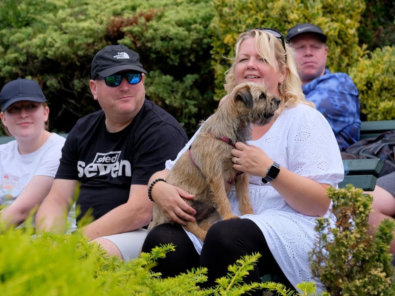 Spectators enjoy the show.