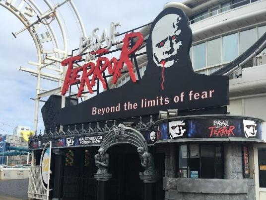 Ocean Boulevard, Pleasure Beach, Blackpool, FY4 1EZ | 4.6 out of 5 (421 Google reviews) | At Pasaje del Terror you enter a terrifying world where hi-tech special effects, live actors and multiple sound tracks meet to create the ultimate experience in horror.