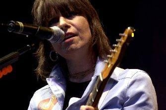 Chrissie Hynde of The Pretenders plays to the crowd at Nostell