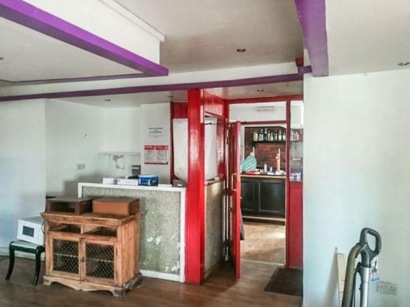 The restaurant space is split into two sections.