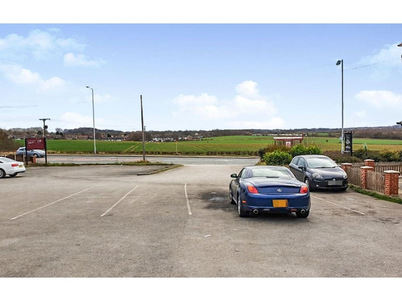 There is ample car park space available and the property also has great views of the surrounding countryside.