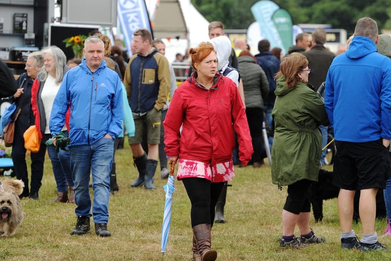The annual Garstang Agricultural Show, Garstang. Crowds prepared for the wet weather. Picture by Paul Heyes, Saturday July 07, 2021.