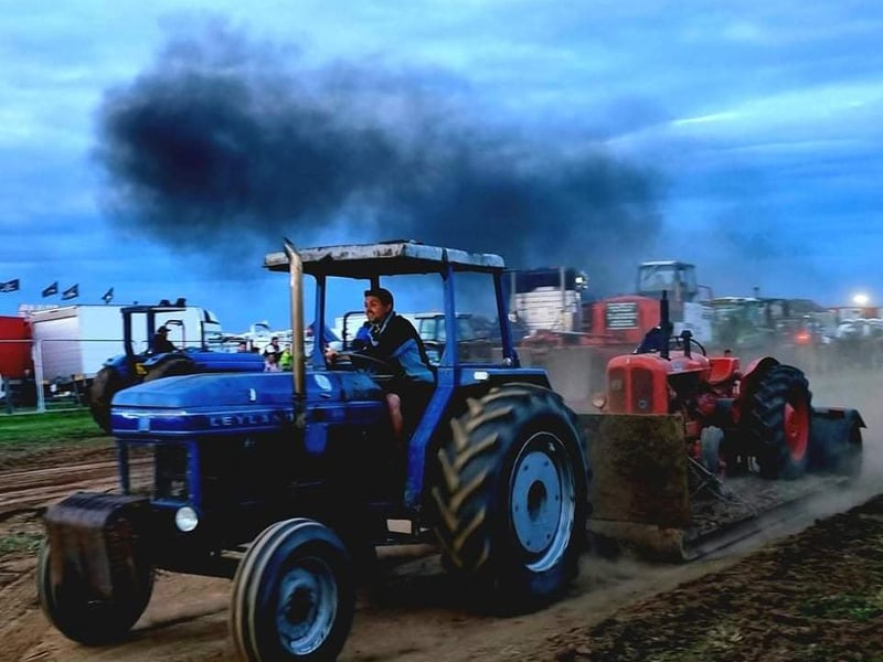 Tractors at the rally.