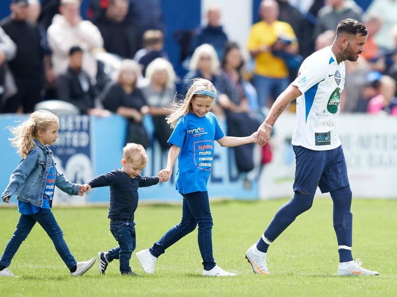 Rob Burrow's children were mascots for the match.