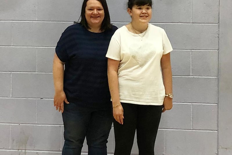 Hannah Randall and Blackpool's St Mary's Catholic Academy Sixth Form student Anna Wignall, who achieved an A and two Bs and will attend Hereford College for the blind.