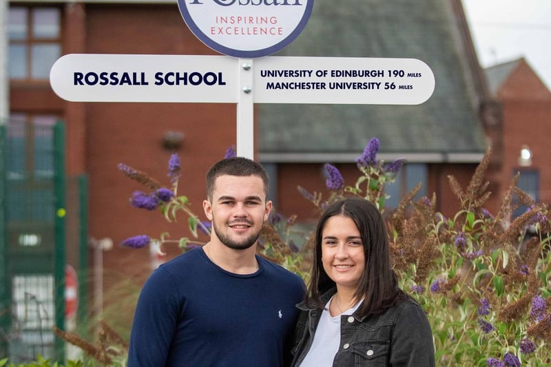 Twins Joey and Lily Warwick, from Rossall School, are heading to the University of Edinburgh and Manchester University.