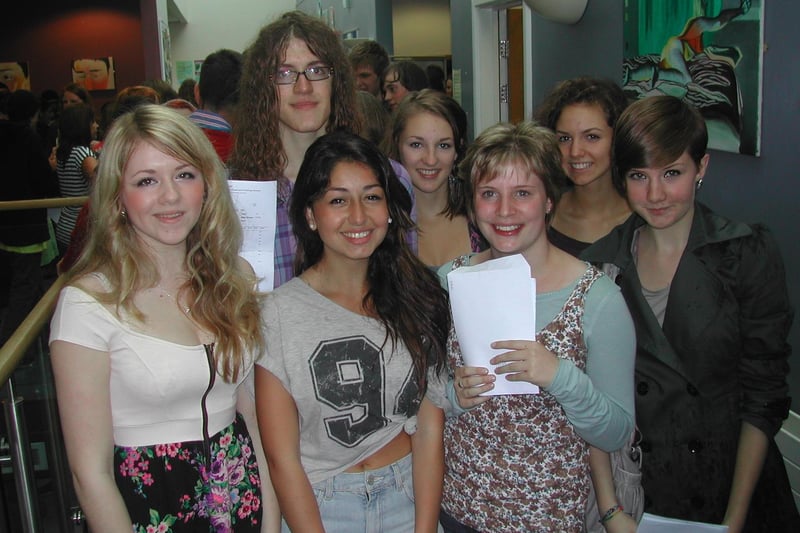 GCSE results day at Calder High School back in 2010