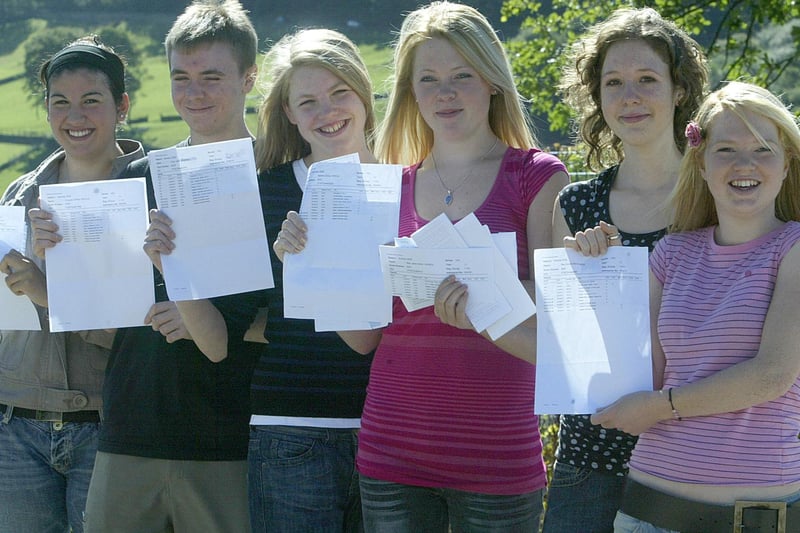 GCSE results day at Calder High School in 2006.