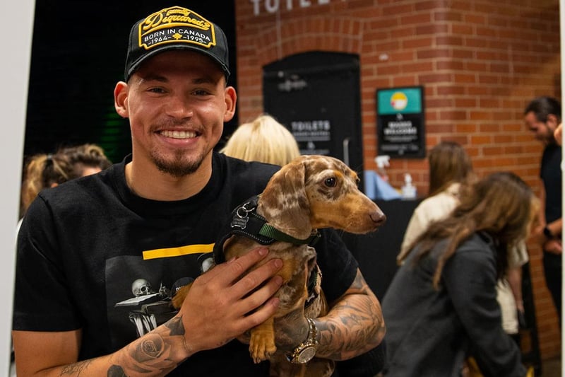 Midfielder Kalvin Phillips headed down to Sheaf Street with his own adorable pup on Sunday.