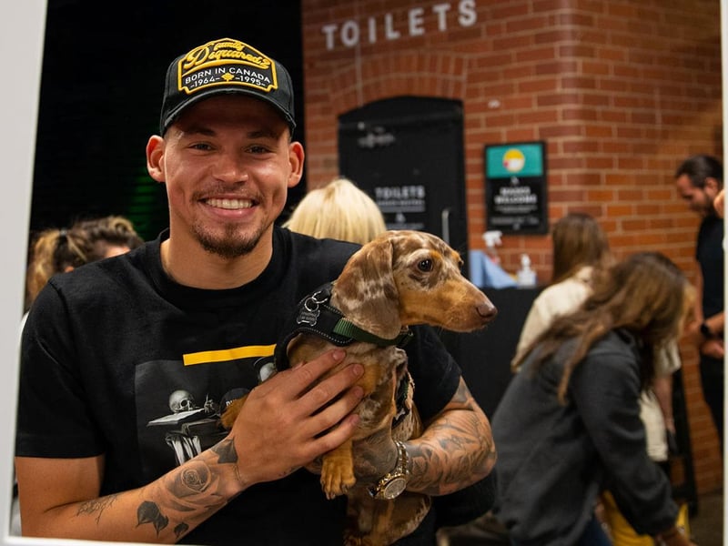 Midfielder Kalvin Phillips headed down to Sheaf Street with his own adorable pup on Sunday.