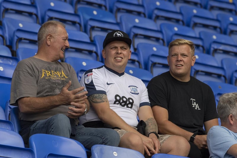 PNE fans at the first away league game of the season