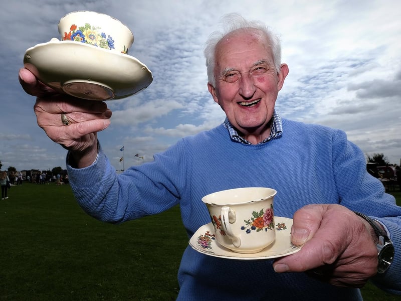 County councillor David Jeffels makes a tea toast to the return of the gala.