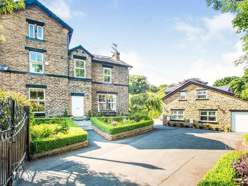 Described as a "chance to buy a piece of local history", this large Victorian property in Gildersome was built in the late 19th Century as the manse for Gildersome Baptist Church, which occupies the adjoining plot. The Old Manse, which is the main house, has five bedrooms but the property also comes with a detached two bedroom annex, complete with large kitchen diner, lounge and is own bathroom. The main house provides three floors of spacious accommodation plus has converted cellar rooms providing a gym & sauna. It is on the market with Reeds Rain for £750,000.