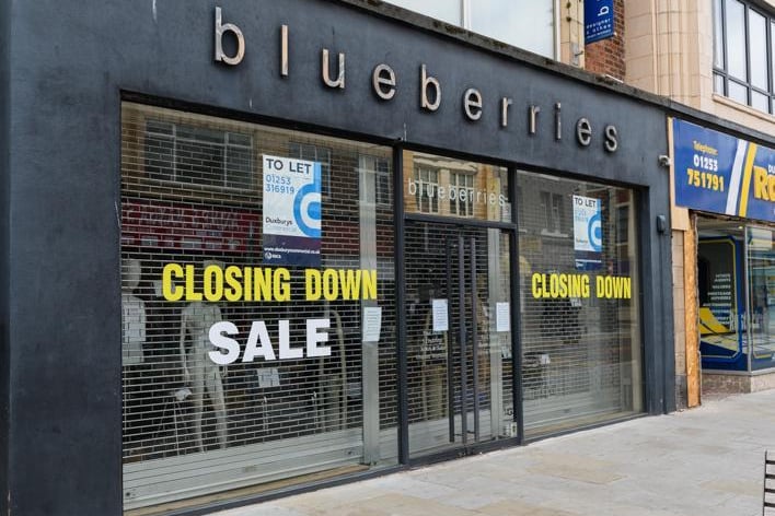 Also on Topping Street is the former Blueberries clothes shop being offered for lease by Duxburys