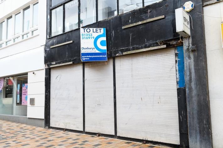 This Birley Street shop was formerly S K Menswear and Dansports in its past. It's offered by Duxburys for lease.