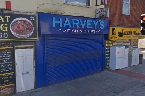 Harveys Fish and Chips | 176 New Hall Ln, Preston PR1 4DX | Rating: 4.2 out of 5 (117 Google reviews) "Highly recommend this place to all chippy lovers!"