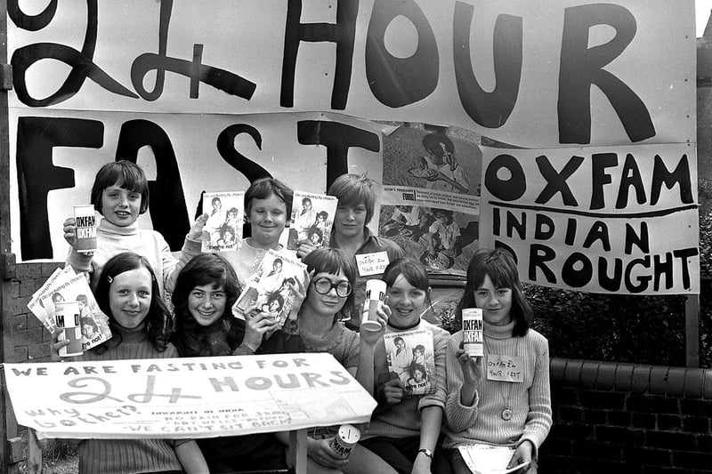 RETRO 1973 - Ashton youngsters stage a 24 fast to highlight the plight of people in India enduring the drought of 1973