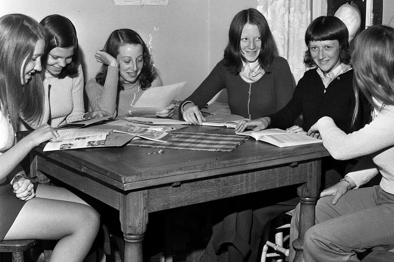 RETRO 1973 - A group of ranger guides at St Matthew's Church Hall, Highfield.