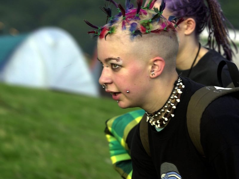 Fans arriving at the camp site for the first day of the festival. Picture: Steve Riding