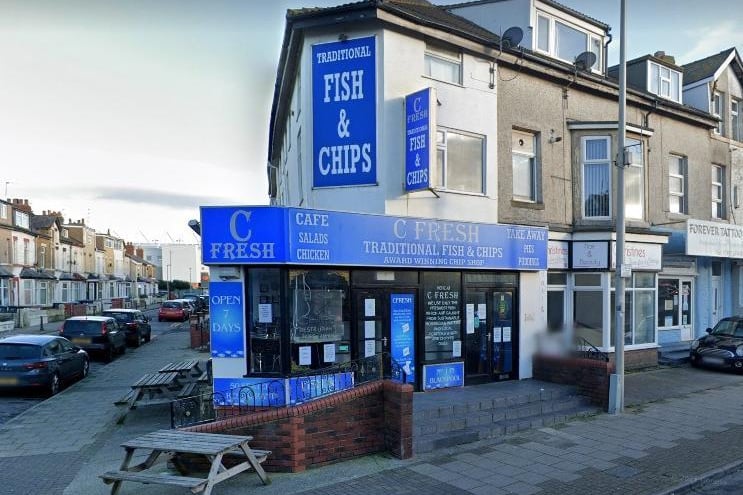 C Fresh | 110 Lytham Rd, South Shore, Blackpool FY1 6DZ | Rating: 4.6 out of 5 (288 Google reviews) "Best fish and chip shop around"