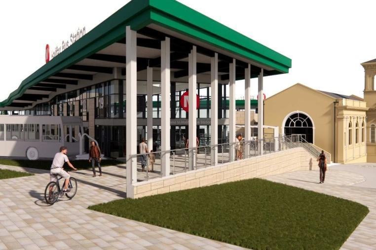 Pre-construction work has started on site in preparation to replace existing bus station