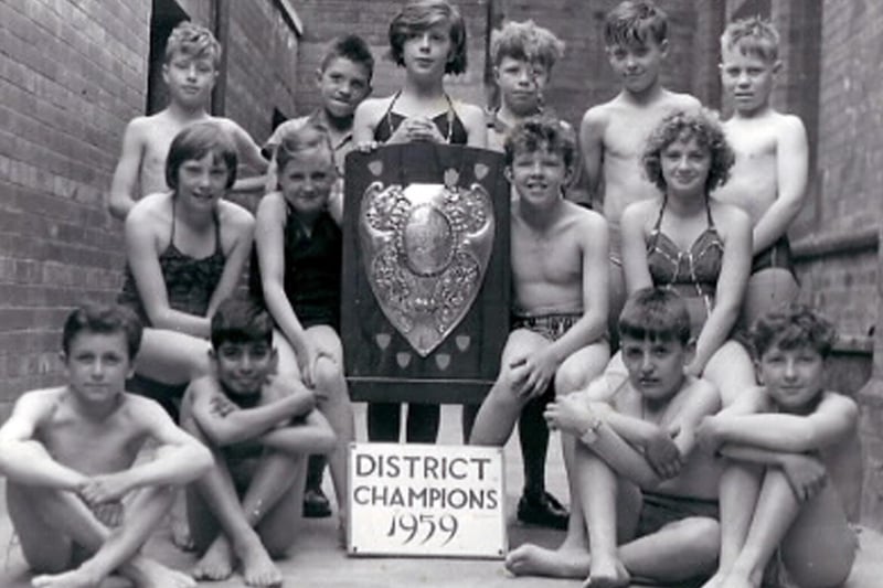 Burley Road Primary School swimming team, 1959