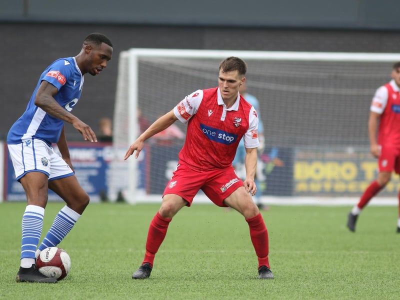 Lewis Turner closes down Warrington's Bohan Dixon

Photo by Morgan Exley