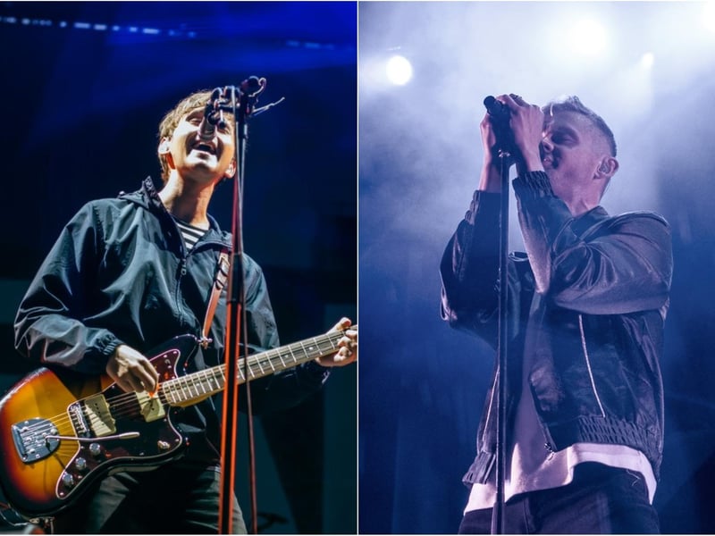 Leading the way ... The Sherlocks' Kiaran Crook and Keane's Tom Chaplin. Photo: Cuffe and Taylor