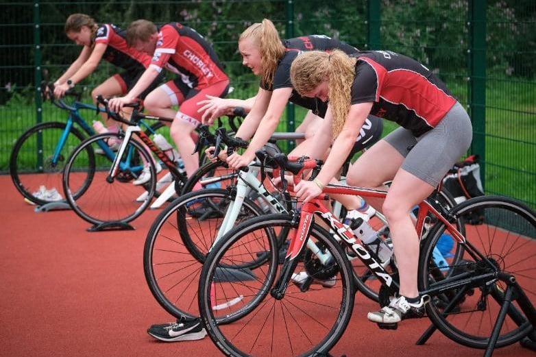 Cyclists get their turn at the new sports hub