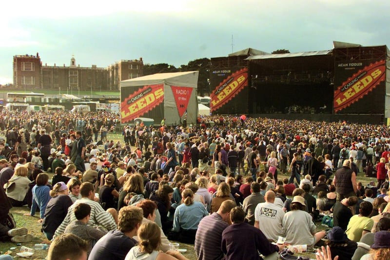 The main stage in the shadow of Temple Newsam in August 1999.